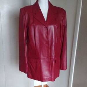 Preston & York Rich Burgundy Leather Jacket